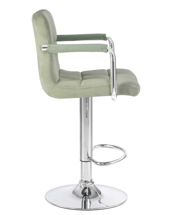 Набор 2 шт Стул барный DOBRIN KRUGER ARM, мятный велюр (MJ9-87) — изображение 4