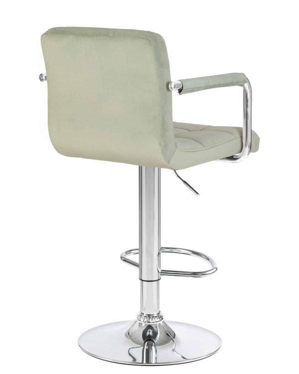 Набор 2 шт Стул барный DOBRIN KRUGER ARM, мятный велюр (MJ9-87) — изображение 5