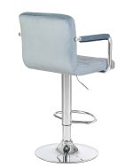 Набор 2 шт Стул барный DOBRIN KRUGER ARM, пудрово-голубой велюр (MJ9-74) — изображение 5