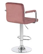Набор 2 шт Стул барный DOBRIN KRUGER ARM, пудрово-розовый велюр (MJ9-32) — изображение 5