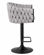 Набор 2 шт Стул барный DOBRIN LEON, серая ткань (LAR 275-17) — изображение 4