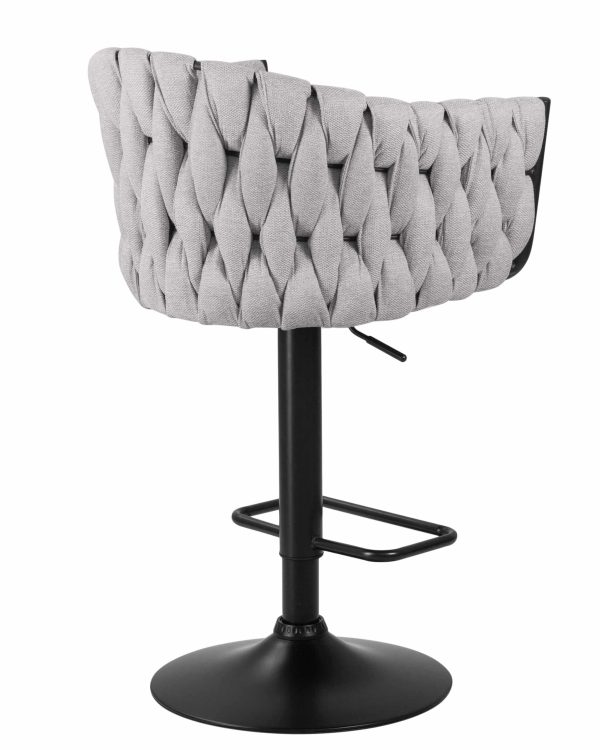 Набор 2 шт Стул барный DOBRIN LEON, серая ткань (LAR 275-17) — изображение 5