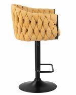 Набор 2 шт Стул барный DOBRIN LEON, жёлтая ткань (LAR 275-8) — изображение 4