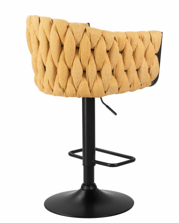 Набор 2 шт Стул барный DOBRIN LEON, жёлтая ткань (LAR 275-8) — изображение 5