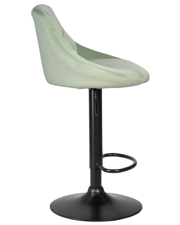 Набор 2 шт Стул барный DOBRIN LOGAN BLACK, мятный велюр (MJ9-87) — изображение 4