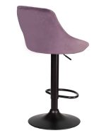 Набор 2 шт Стул барный DOBRIN LOGAN BLACK, пудрово-сиреневый велюр (MJ9-52) — изображение 5