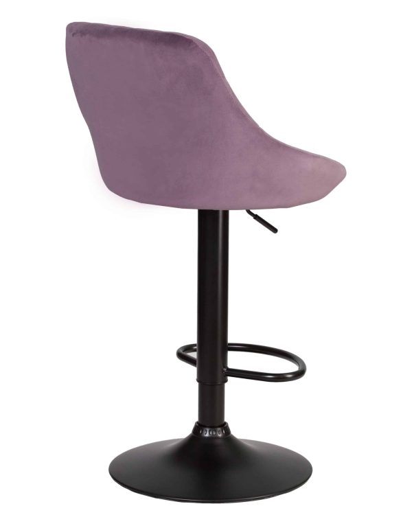 Набор 2 шт Стул барный DOBRIN LOGAN BLACK, пудрово-сиреневый велюр (MJ9-52) — изображение 5