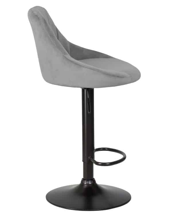 Набор 2 шт Стул барный DOBRIN LOGAN BLACK, серый велюр (MJ9-75) — изображение 4