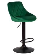 Набор 2 шт Стул барный DOBRIN LOGAN BLACK, зеленый велюр (MJ9-88) — изображение 3