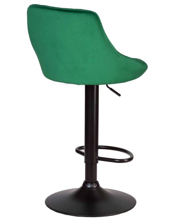 Набор 2 шт Стул барный DOBRIN LOGAN BLACK, зеленый велюр (MJ9-88) — изображение 5