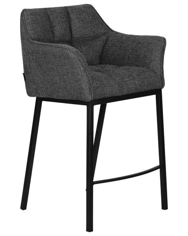 Набор 2 шт Стул барный DOBRIN LUCAS COUNTER, серая ткань (F-22) — изображение 3