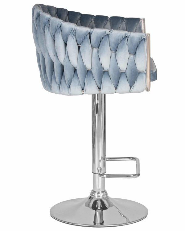 Набор 2 шт Стул барный DOBRIN MARCEL, пудрово-голубой велюр (MJ9-74) — изображение 4