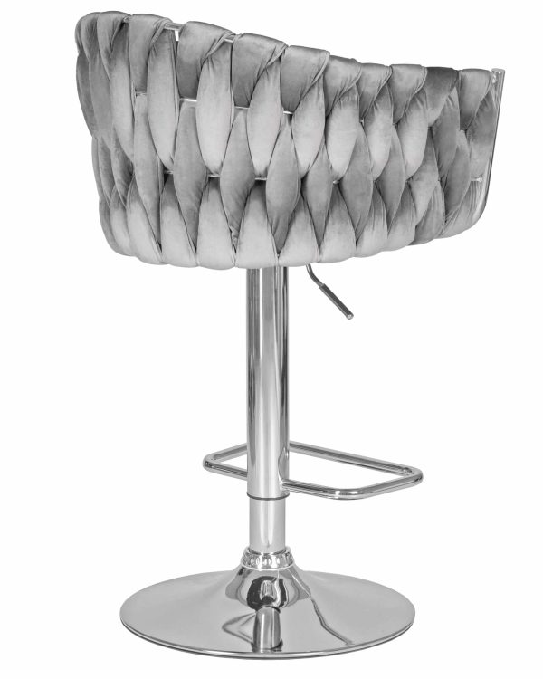Набор 2 шт Стул барный DOBRIN MARCEL, серый велюр (MJ9-75) — изображение 5