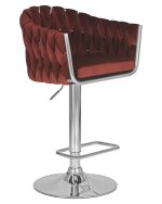 Набор 2 шт Стул барный DOBRIN MARCEL, винный велюр (MJ9-35) — изображение 3