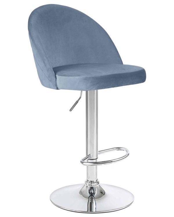 Набор 2 шт Стул барный DOBRIN MILANA, пудрово-голубой велюр (MJ9-74) — изображение 3
