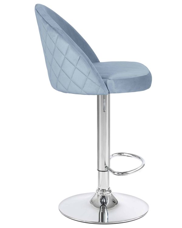 Набор 2 шт Стул барный DOBRIN MILANA, пудрово-голубой велюр (MJ9-74) — изображение 4