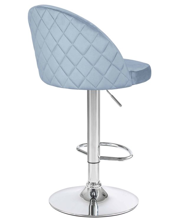 Набор 2 шт Стул барный DOBRIN MILANA, пудрово-голубой велюр (MJ9-74) — изображение 5