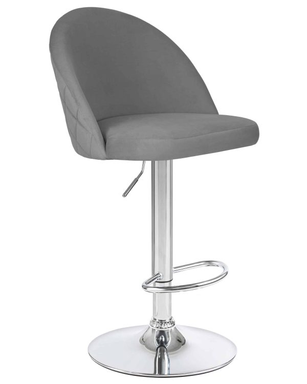 Набор 2 шт Стул барный DOBRIN MILANA, серый велюр (MJ9-75) — изображение 3