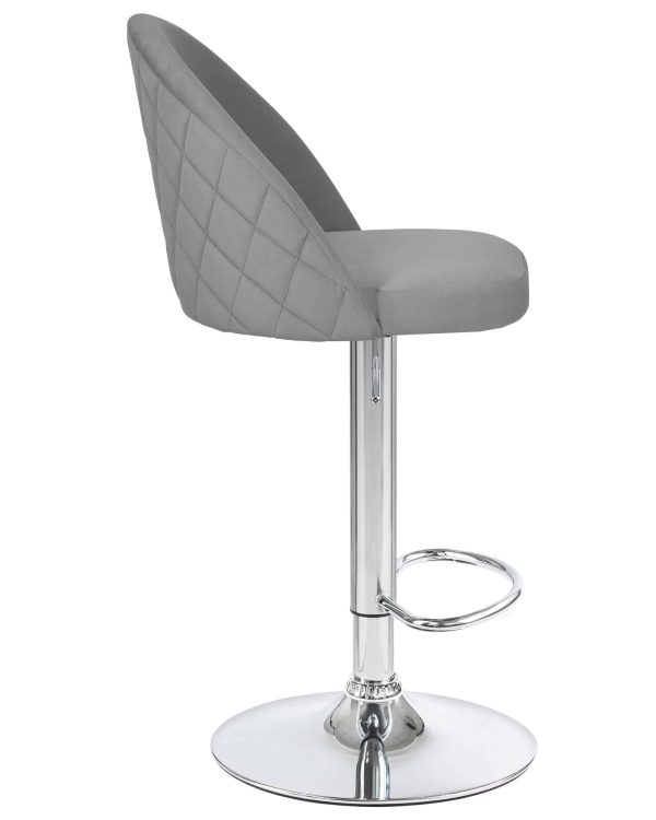 Набор 2 шт Стул барный DOBRIN MILANA, серый велюр (MJ9-75) — изображение 4
