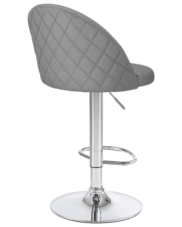 Набор 2 шт Стул барный DOBRIN MILANA, серый велюр (MJ9-75) — изображение 5