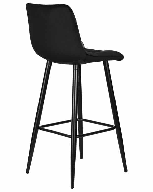 Набор 2 шт Стул барный DOBRIN NICOLE, черные матовые ножки, черный велюр (108-77) — изображение 5