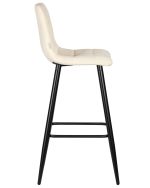 Набор 2 шт Стул барный DOBRIN NICOLE, черные матовые ножки, кремовый велюр (108-113) — изображение 4