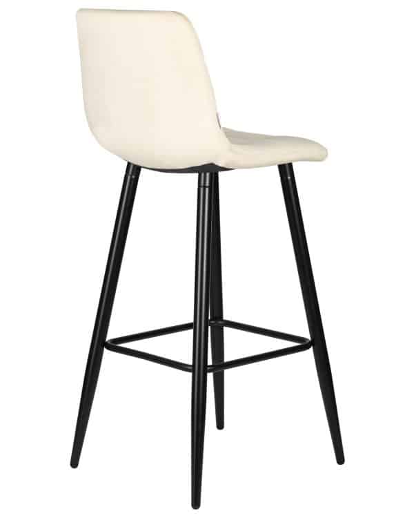 Набор 2 шт Стул барный DOBRIN NICOLE, черные матовые ножки, кремовый велюр (108-113) — изображение 5