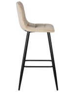 Набор 2 шт Стул барный DOBRIN NICOLE, черные матовые ножки, мокко велюр (108-104) — изображение 4