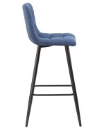 Набор 2 шт Стул барный DOBRIN NICOLE, черные матовые ножки, синяя ткань (UF860-14B) — изображение 4