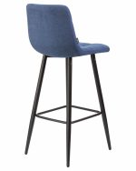 Набор 2 шт Стул барный DOBRIN NICOLE, черные матовые ножки, синяя ткань (UF860-14B) — изображение 5