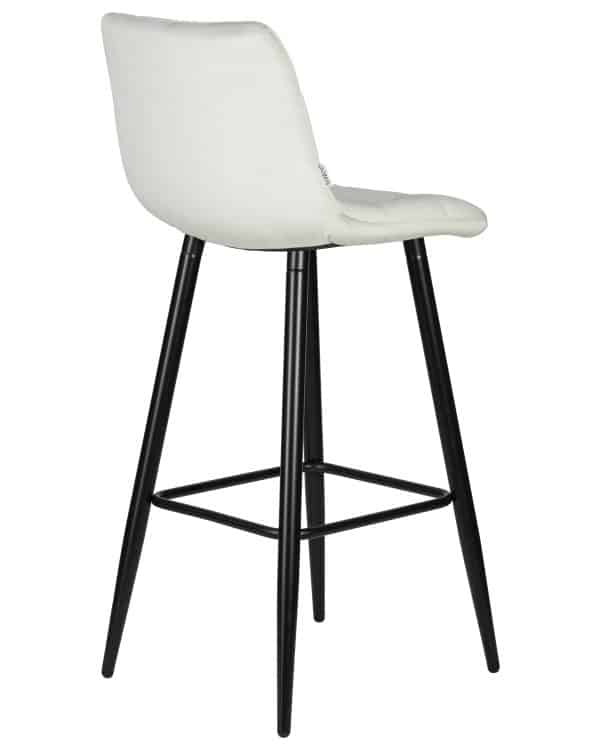 Набор 2 шт Стул барный DOBRIN NICOLE, черные матовые ножки, светло-серый велюр (108-52) — изображение 5