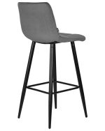 Набор 2 шт Стул барный DOBRIN NICOLE, черные матовые ножки, темно-серый велюр (108-91) — изображение 5
