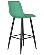 Набор 2 шт Стул барный DOBRIN NICOLE, черные матовые ножки, зелёный велюр (108-64) — изображение 5