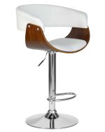 Набор 2 шт Стул барный DOBRIN OSTIN, цвет белый PU ABA 008 — изображение 3