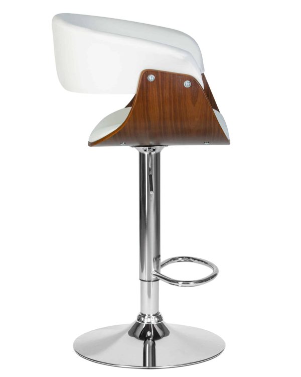 Набор 2 шт Стул барный DOBRIN OSTIN, цвет белый PU ABA 008 — изображение 4