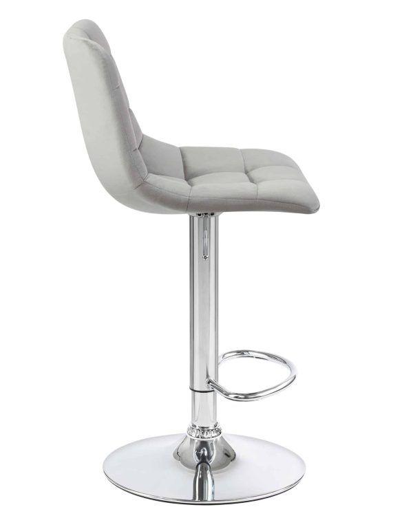 Набор 2 шт Стул барный DOBRIN TAILOR, серый велюр (MJ9-75) — изображение 3