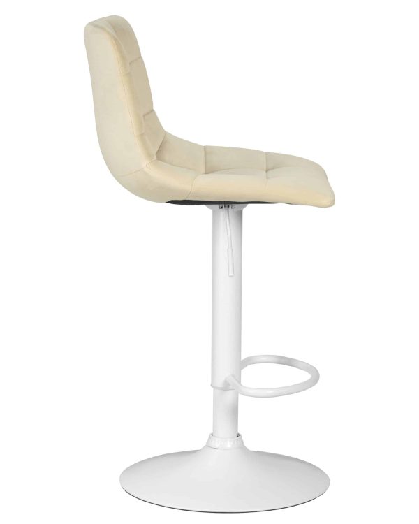 Набор 2 шт Стул барный DOBRIN TAILOR WHITE, бежевый велюр (MJ9-10) — изображение 4