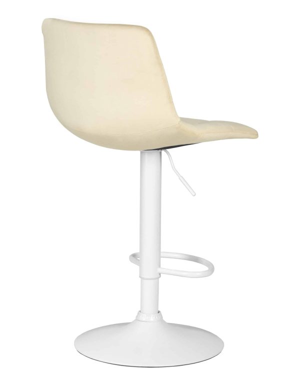 Набор 2 шт Стул барный DOBRIN TAILOR WHITE, бежевый велюр (MJ9-10) — изображение 5