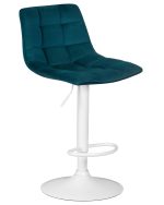 Набор 2 шт Стул барный DOBRIN TAILOR WHITE, морской волны велюр (MJ9-99) — изображение 3