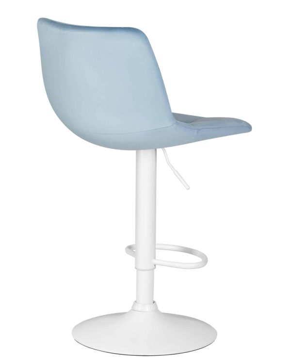 Набор 2 шт Стул барный DOBRIN TAILOR WHITE, пудрово-голубой велюр (MJ9-74) — изображение 5