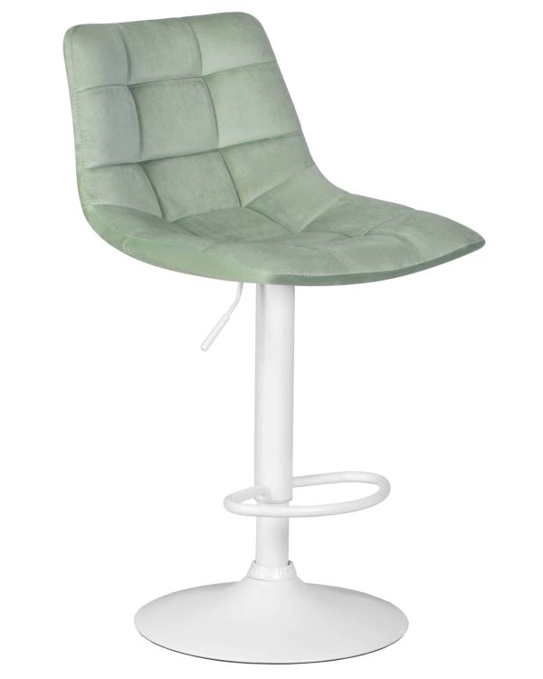 Набор 2 шт Стул барный DOBRIN TAILOR WHITE, пудрово-мятный велюр (MJ9-87) — изображение 3
