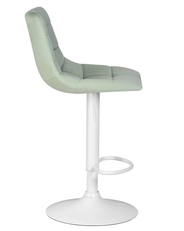 Набор 2 шт Стул барный DOBRIN TAILOR WHITE, пудрово-мятный велюр (MJ9-87) — изображение 4