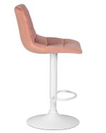 Набор 2 шт Стул барный DOBRIN TAILOR WHITE, пудрово-розовый велюр (MJ9-32) — изображение 4