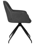 Набор 2 шт Стул обеденный DOBRIN DANIEL, черные ножки, винтажная антрацитовая экокожа (RU-08) — изображение 4