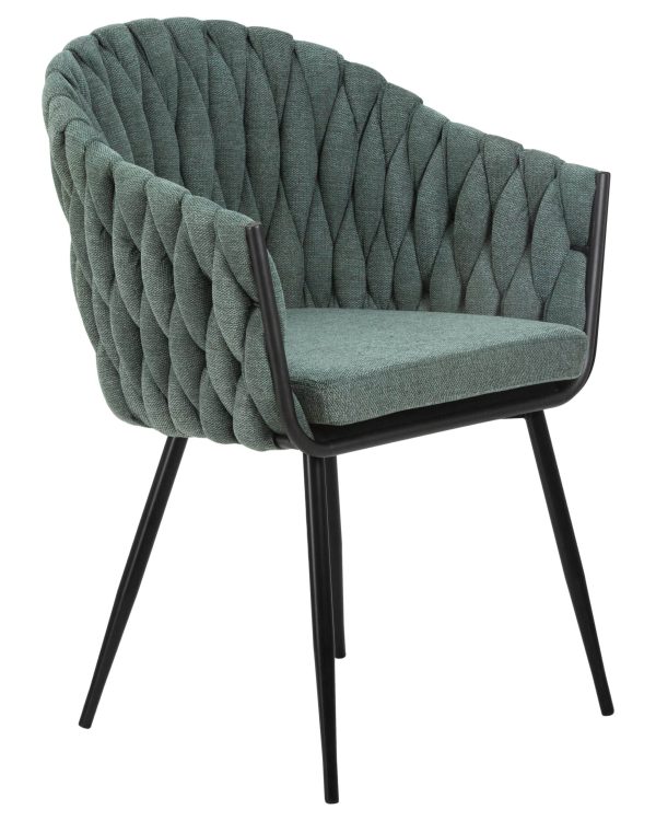 Набор 2 шт Стул обеденный DOBRIN MATILDA, зеленая ткань (LAR 275-23) — изображение 3