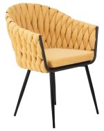 Набор 2 шт Стул обеденный DOBRIN MATILDA, жёлтая ткань (LAR 275-8) — изображение 3