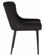 Набор 2 шт Стул обеденный DOBRIN RICHARD, черные матовые ножки, черный велюр (V108-77) — изображение 4