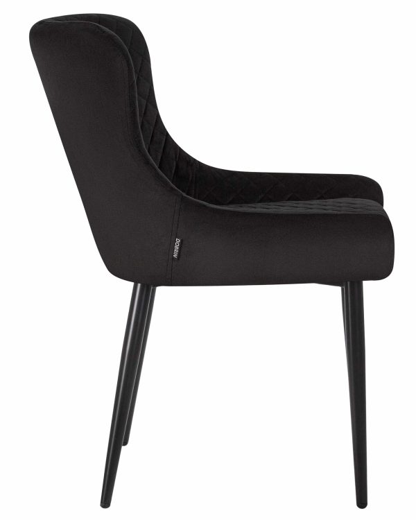 Набор 2 шт Стул обеденный DOBRIN RICHARD, черные матовые ножки, черный велюр (V108-77) — изображение 4