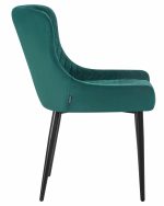 Набор 2 шт Стул обеденный DOBRIN RICHARD, черные матовые ножки, зелёный велюр (V108-64) — изображение 4