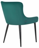 Набор 2 шт Стул обеденный DOBRIN RICHARD, черные матовые ножки, зелёный велюр (V108-64) — изображение 5